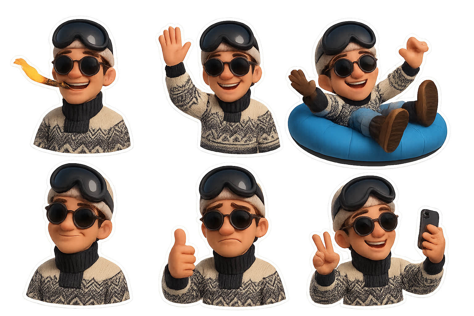Pixar Style sticker pack
